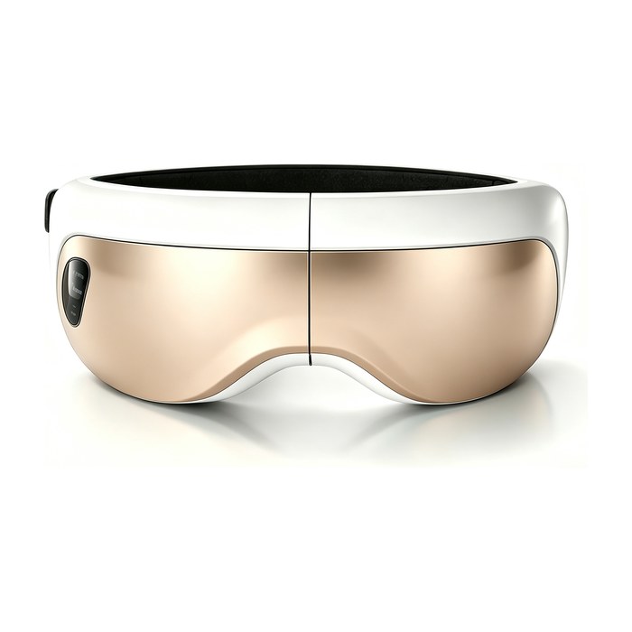 YBB-6 smart eye massager in gold and white