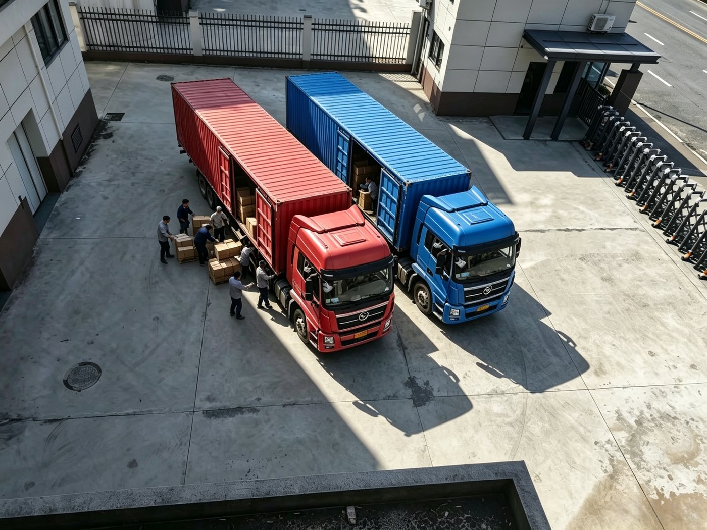 Loading finished goods for export shipment