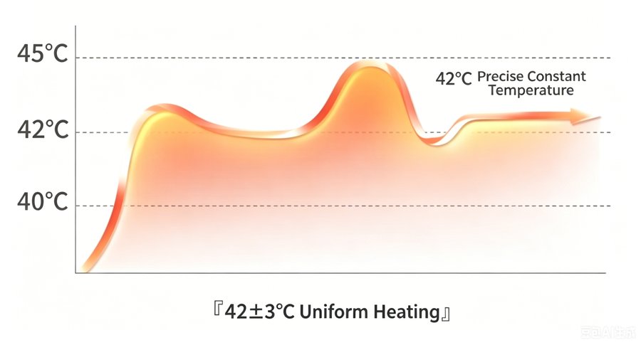 Constant 42 degree heat therapy